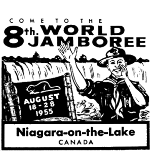 Wrebeplakat für das 8. Jamboree in Niagara-on-the-Lake 1955